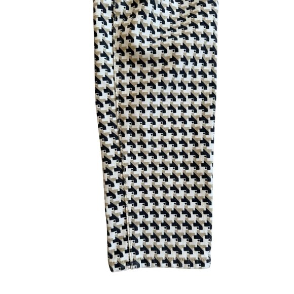 J MCLAUGHLIN Cream Houndstooth Patterned Ankle Pants Size 4 - Picture 8 of 9